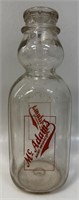 MC ADAMS DAIRY GLASS ADVERTISING MILK BOTTLE