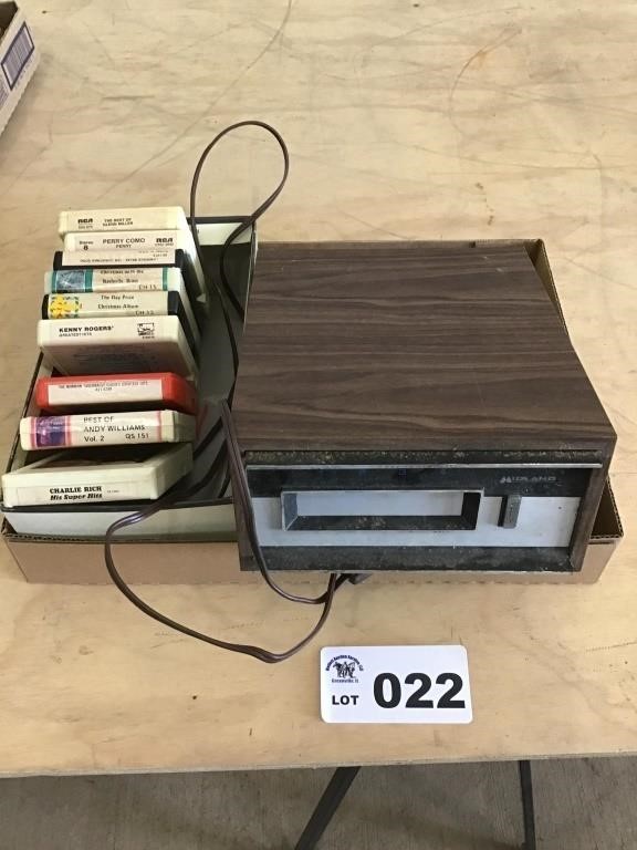 8 TRACK PLAYER AND TAPES