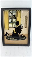 1940s LAYS SILHOUETTE PICTURE THERMOMETER