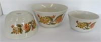 Set of (3) Graduating Size Mixing Bowls By Serve