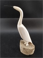 Charles Edwards ivory cormorant, with baleen inset