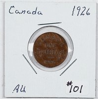 1926  Canada  Small Cent   AU