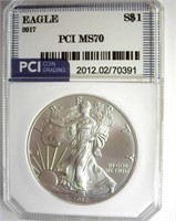 2017 Silver Eagle PCI MS70