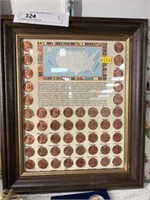 Framed Lincoln Head Cents