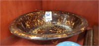 Bennington pottery oval bowl