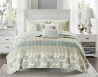 Madison Park Willa 100% Cotton Quilt Set Floral