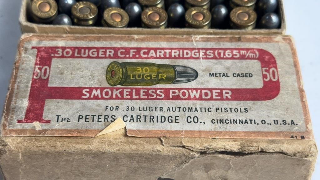 48 rds .30 Luger 5.65 mm Peters Cartridge Co