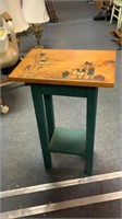 24” maple side table mural on top