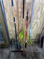 Assorted Garden Tools, Cultivator, Rake, More