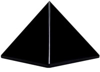 Runyangshi Natural Black Obsidian Crystal Pyramid