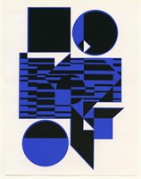 Victor Vasarely serigraph "Ob"