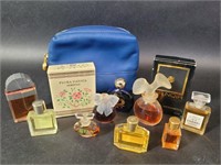 Mini Brand Name Perfumes & Guerlain Pouch