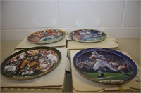 4 Football Collector Plates