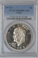 1974-S Eisenhower PCGS PR69DCAM Clad