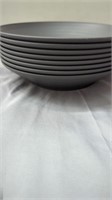 8 New Grey Reusable 9 " Bowls ,Salad or for Kids