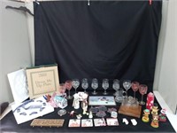 CHRISTMAS LOT-WINE GLASSES,SOLAR MOVABLE STATUES