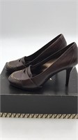 Victor Alfaro Loafer Pump Heels Sz 7.5 W/ Shoe Bag