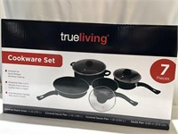$25.00 True Living 7-Piece Nonstick Cookware Set
