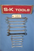 SK comb wrenches, 1/4" to 13/16"