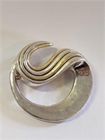 .925 Silver Large Brooch - Vintage  CR