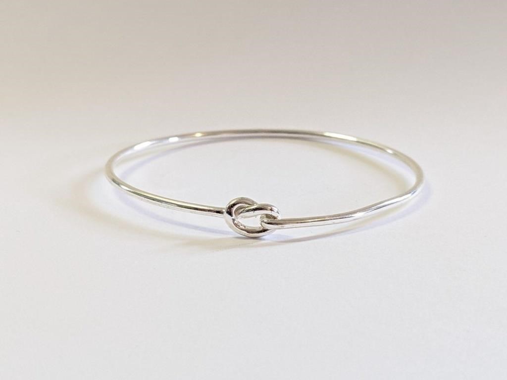 .925 Silver Bangle Bracelet    E