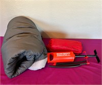 Sleeping Bag, Air mattress, Pump