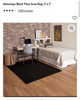 Mainstays Black Titan Area Rug, 5' x 7'