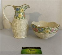 Lenox Daisy Blossom Pitcher and Bowl