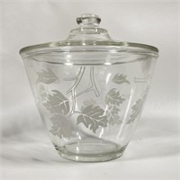 Mid Century Lidded Glass Bowl/ Jar
