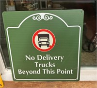 No Delivery Truck Sign