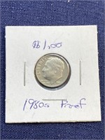 1980 s proof dime coin