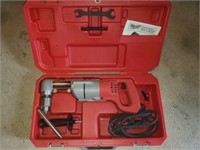 Milwaukee 1/2" right-angle D-handle drill.