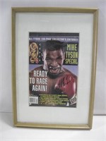 Signed Framed Mike Tyson Magazine No COA See