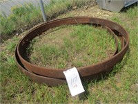 117) 3 Iron wagon wheel rings