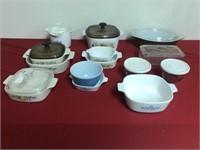 Vintage Corningware, Pyrex Dishes, Etc.