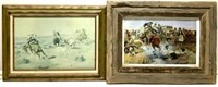 (2pc) Charles Russell Prints On Paper