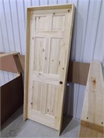 28" 6-Panel Knotty Pine Interior Door