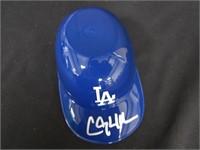 CLAYTON KERSHAW SIGNED SOUVENIR HELMET COA