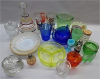 Assorted Colorful Glassware