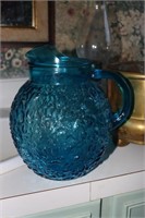 Anchor Hocking Milano/Lido textured glass blue