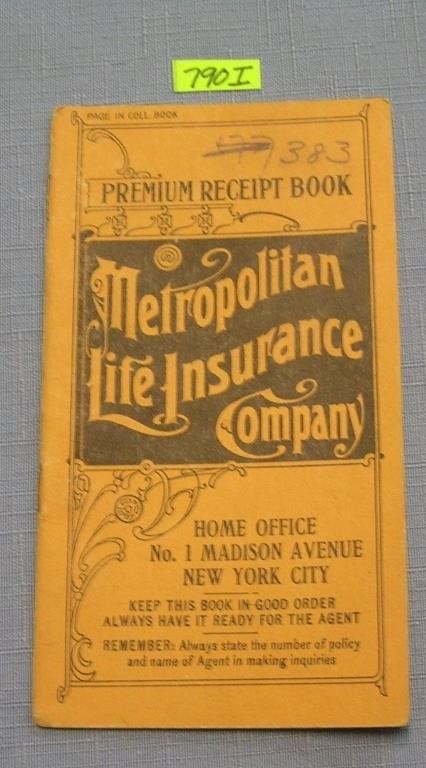 Metropolitan Life insurance co. premium booklet