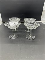 4 American Fostoria tall sherbets