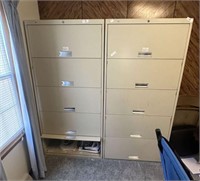 Two Hon Upright Metal Cabinets