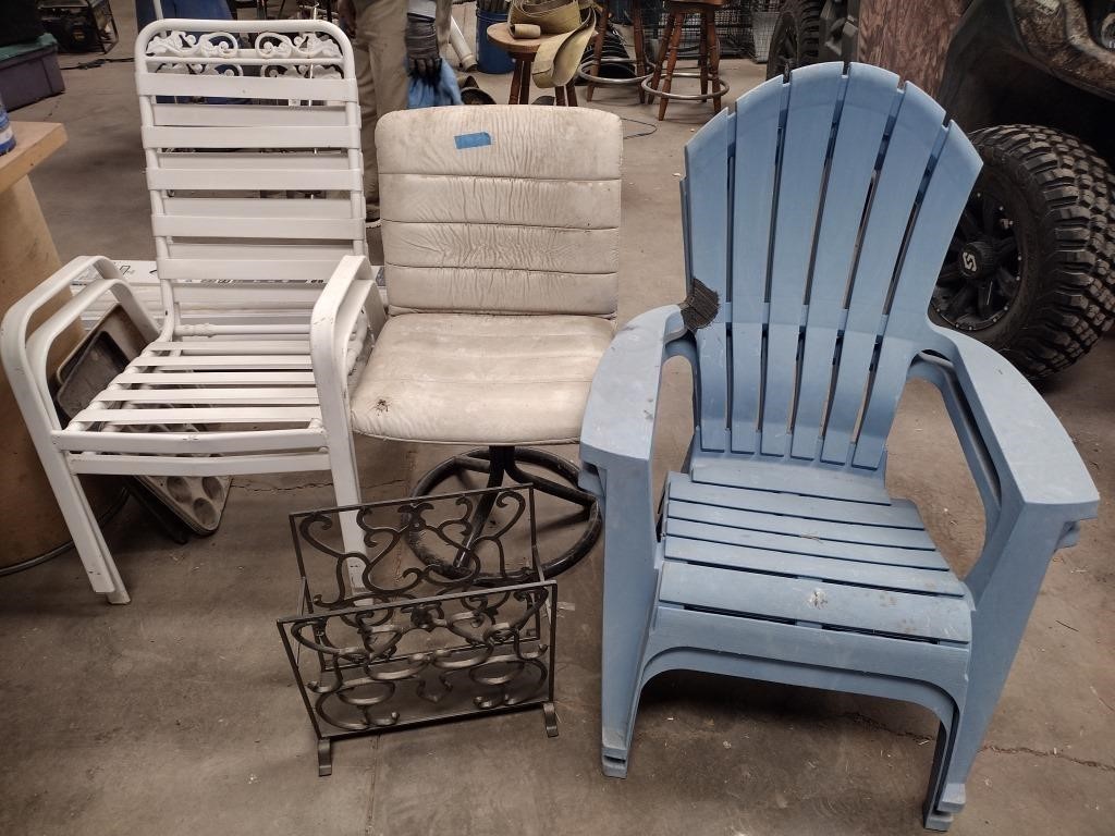 THREE OUTDOOR CHAIRS