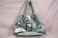 Fendi Black/Turquoise Medium Shoulder Bag