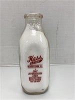 "Hess Dairy" Quart Milk Bottle