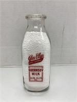 "Glen Ellyn Dairy Co" Quart Milk Bottle