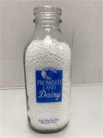 "Promised Land Dairy" Quart Milk Bottle