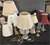 12 Varying Size Table Lamps.