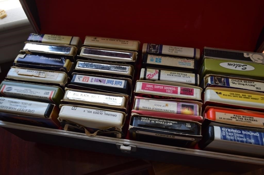 8 Track Tapes in Case